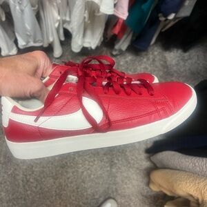 Nike Women's Red and White Sneakers